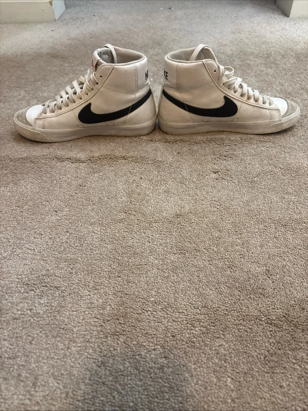Nike Blazer Mid 77 Vintage White Black Size 4.5 Y Kids